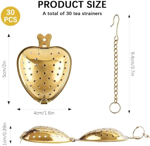 30 Pcs Stainless Steel Tea Strainer Ball Infuser Loose Leaf Steeper