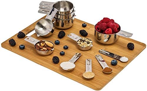 Hudson Essentials Stainless Steel Measuring Cups and Spoons Set