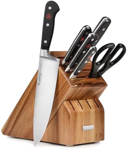 Wusthof Classic 7 Piece Knife Set, Acacia Block