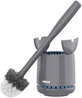 MR.SIGA Toilet Bowl Brush and Holder, Gray, 1 Pack