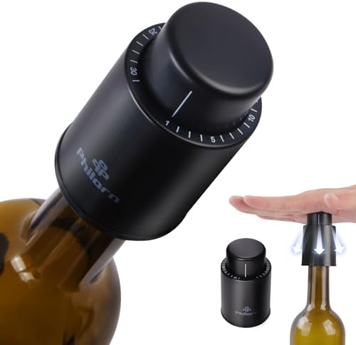 3 PACK Wine Bottle Stoppers, Philorn Vacuum Wine Stoppers - Saver