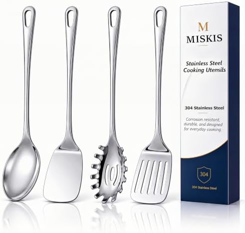 304 Stainless Steel Cooking Utensils Set, Stainless Steel Spatula &