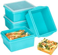 Xomoo 2 Cup Silicone Freezer Trays with Lids, Silicone Soup Freezer