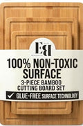 Bamboo Cutting Board Set of 3 (15"×10", 12"×8", 9"×6") – Crack
