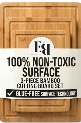 Bamboo Cutting Board Set of 3 (15"×10", 12"×8", 9"×6") – Crack