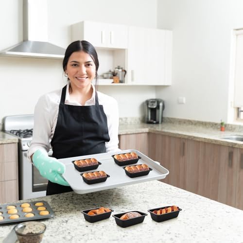 Lawei 6 Piece Non-Stick Mini Loaf Pan - 3.5 x 6 Inch Carbon Steel