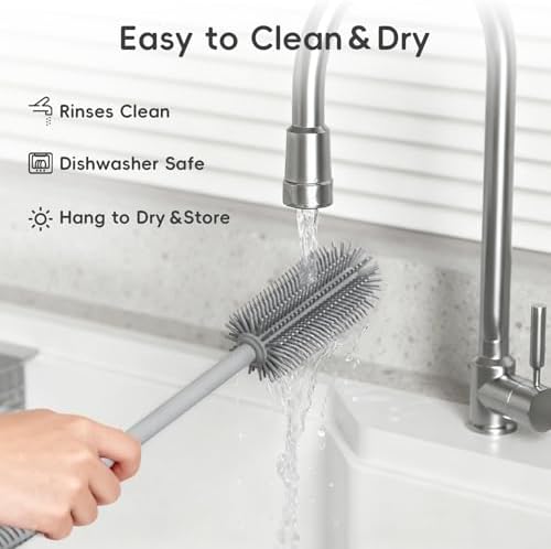Silicone Cleaning Brush Kit,Water Bottle and Straw Cleaner Brush Set