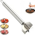 Stainless Steel Meat Masher, 6 Blade Ground Beef Chopper