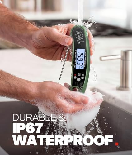 Digital Instant Read Meat Thermometer, Green
