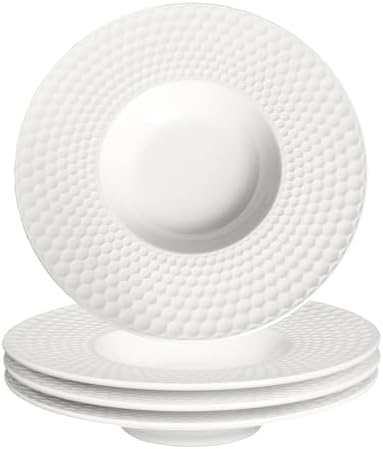 Creative home decor ceramic wide-rimmed soup bowls/plates, 10.5 oz