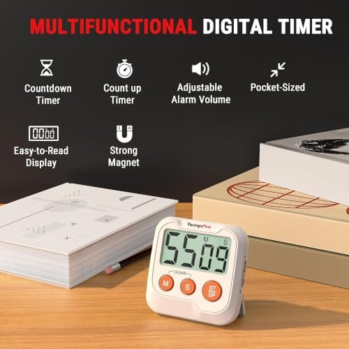 TempPro TM03 Digital Timer with 2 Alarms
