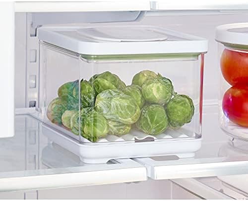 iDesign Fridge Produce Bin, Clear/White