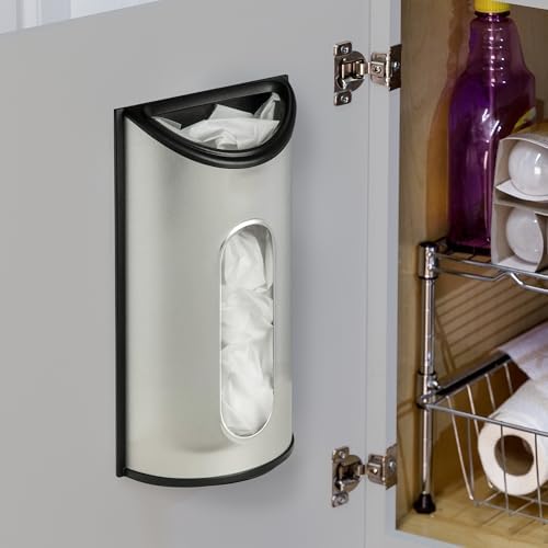 Honey-Can-Do Stainless Steel Plastic Bag Saver & Trash Bag Dispenser
