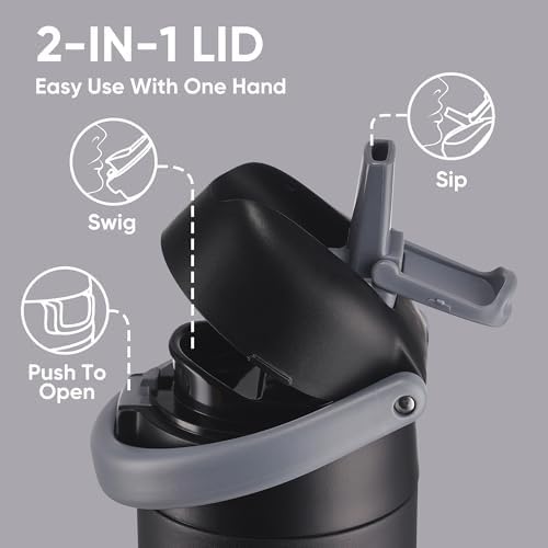 Fijinhom 18 oz Insulated Water Bottle, Stainless Steel Water Bottle