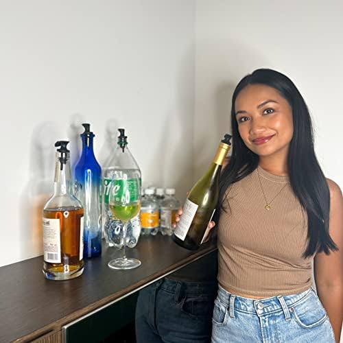 Esatto Pour and Seal, Plastic Bottle Pourers with Built in Lid – Easy