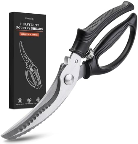 Poultry Shears, Kitchen Shears with Spring Loaded, Heavy Duty Poultry