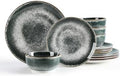 Sweejar Dinnerware Sets Service for 4,12 pcs Porcelain Plates and