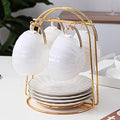 EUBUY Tea Cups Holder, Gold Metal Coffee Cup Tea Cups Rack