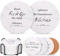 White Elephant Gifts for Adults Funny Christmas Coasters Set with