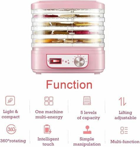 5-Tray Electric Food Dehydrator with 35-70°C Control