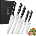PAUDIN 5 Pcs Kitchen Knife Set, 14C28N Steel
