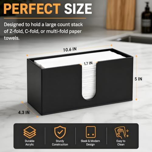 ZAVOOS 2 Pack Acrylic Paper Towel Holders
