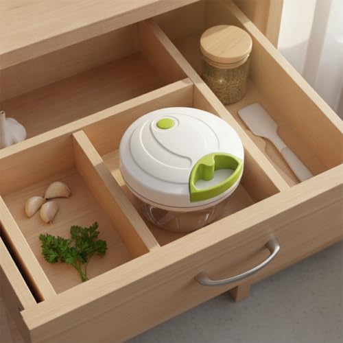 Manual Food Chopper, Pull-String Vegetable Mincer for Garlic Herbs