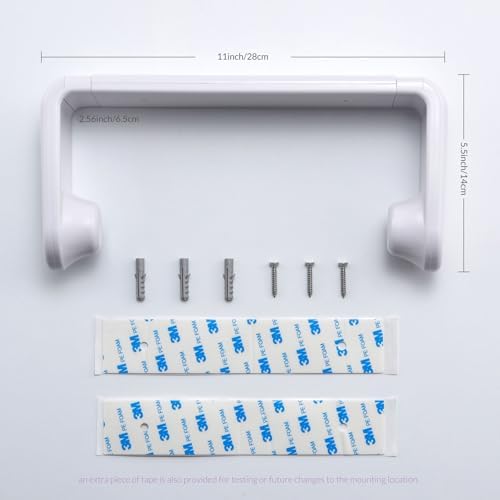 White ONE-Hand 9.4-11inch Paper Towel Holder