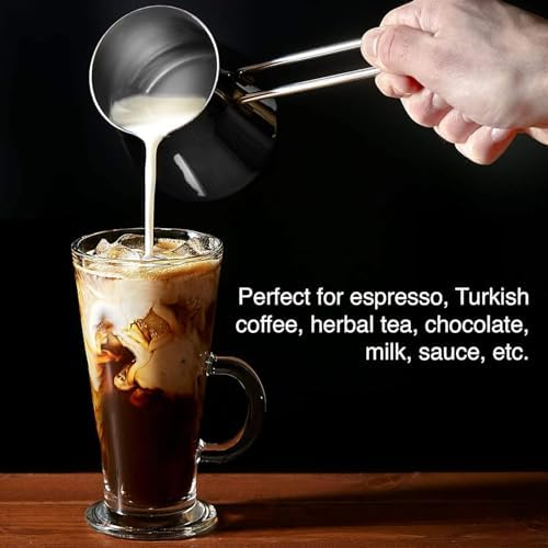 Stainless Steel Turkish Coffee Pot,Tea Maker, Chai, Arabic, Briki