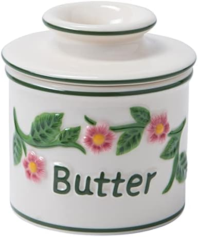 Butter Bell Crock by L. Tremain French Butter Keeper, Hand Painted