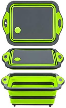 Collapsible Cutting Board with Colander, Foldable Multi-function