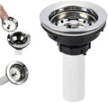 Kitchen Sink Drain Assembly, 3-1/2 Inch Basket Strainer