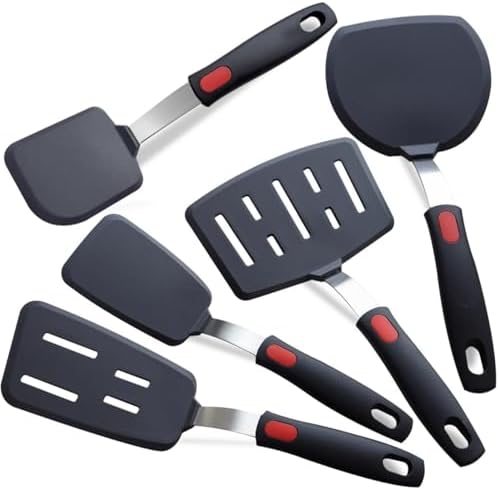 5-Pack Silicone Spatula Turner Set