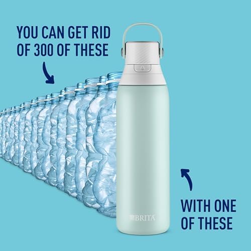 Brita Stainless Steel Premium Filtering Water Bottle, BPA-Free