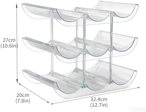 3-Tier Wine Rack, 9 Bottle Wine Holder Storage Organizer, Countertop