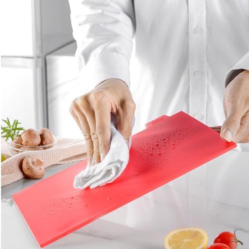 Toyvian Color-coded Plastic Cutting Board Set with Stand, 4pcs Food