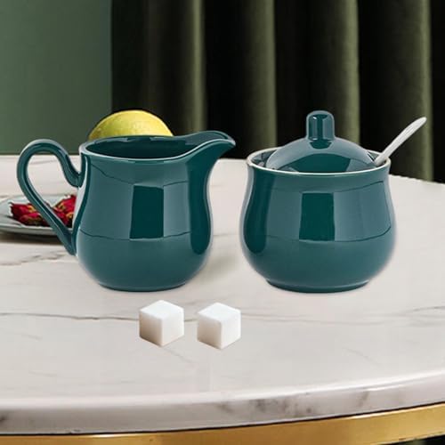 Ceramic Sugar Bowl Cream Pitcher Set Sugar and Cream Container Sturdy