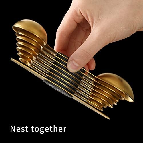 Magnetic Measuring Spoons Set, Stainless Steel, Dual Sided, Stackable