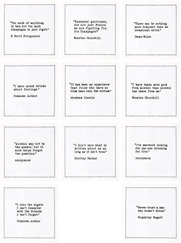 Five Star Funny Drinking Quotes | White Cotton Cocktail Napkins | 50