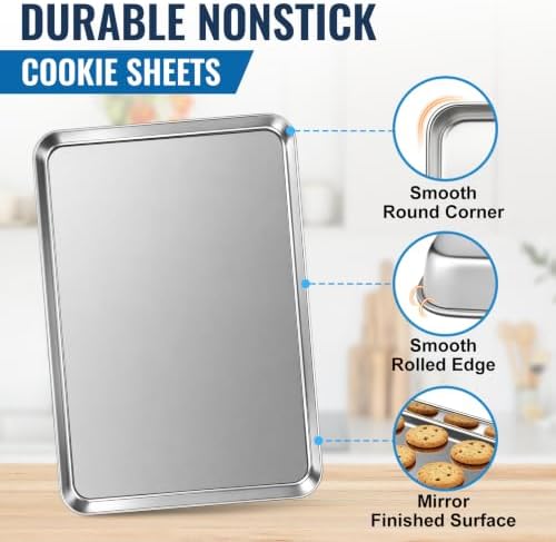 Stainless Steel Baking Sheet, Extra Large 20 x 14 Inch Heavy Duty