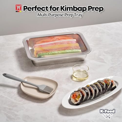 WAGENSTEIGER Stainless Steel Food Prep Container Set with Rack &
