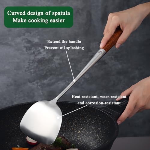 Evanda Wok Spatula Set, 17-Inch, Stainless Steel