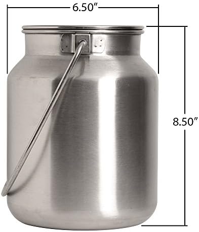 Lindy's Stainless Steel Seamless 1-Gallon Milk Jug, Milk Can, Milk