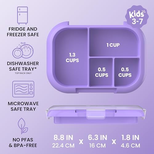 Bentgo Replacement Tray Chill Kids Lunch Box - Reusable 4-Compartment