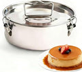 8 inch Flan Molds for Baking, Stainless Steel Quesillera Molde De Flan