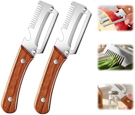 Multi-Functional Vegetable Peeler, 3 in 1 Multi Functional Wooden