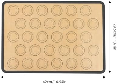 Silicone Baking Mat with 30 Circles, Non Stick Baking Mat for Macaron