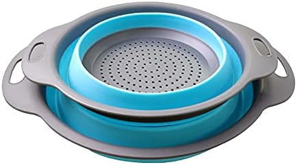 Alnicov Collapsible Colander,2 Collapsible Colanders Set,Silicone