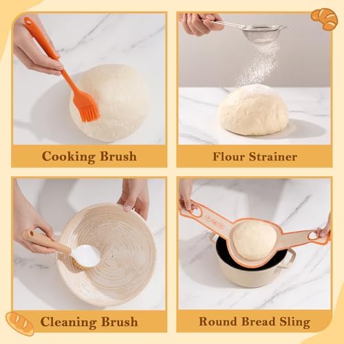Sourdough Starter Kit, 9-Inch Round and 10-Inch Oval Baskets