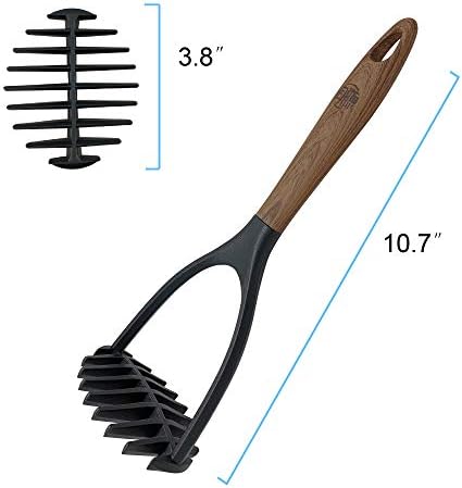 Potato Mashers with Woodlike Soft Touch Handle for cooking-Stylish and